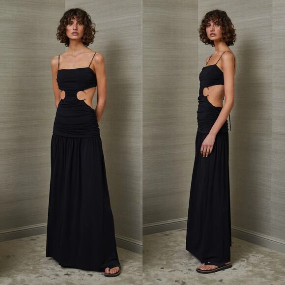 Bec + Bridge | Minx Midi Dress Black Backless Cut Out Maxi 4 - Picture 2 of 13